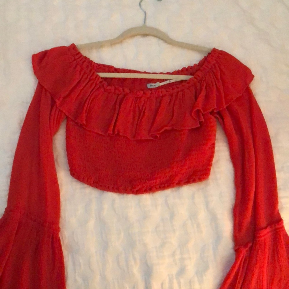 Urban outfitters kimchi blue red float top